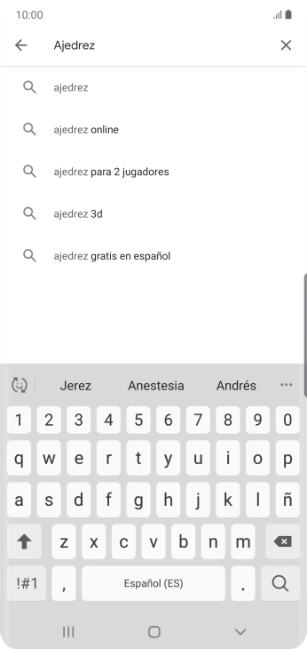 Introduce el nombre del tema o de la app y pulsa el icono de búsqueda.