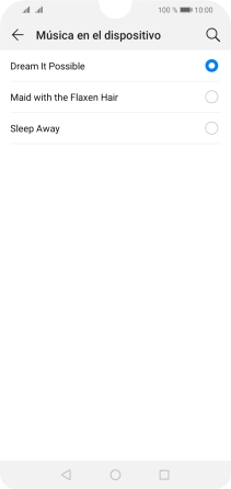 Al encontrar un timbre de llamada de tu gusto, pulsa dos veces la flecha hacia la izquierda.