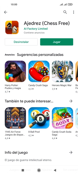 Pulsa la tecla de inicio para terminar y regresar a la pantalla de inicio.
