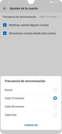 Pulsa el ajuste deseado.