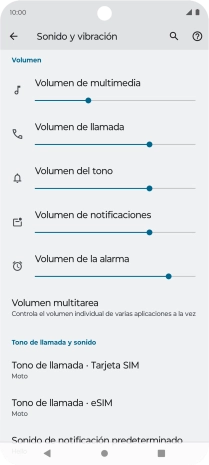 Pulsa Tono de llamada - Tarjeta SIM.