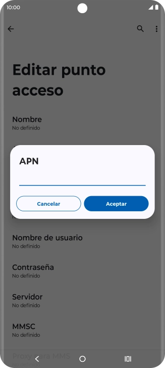 Introduce airtelwap.es y pulsa Aceptar.