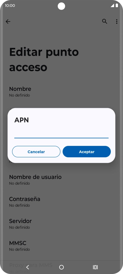 Introduce airtelwap.es y pulsa Aceptar.