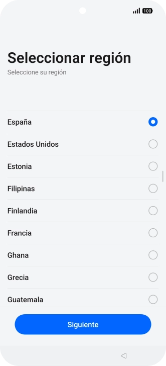 Pulsa el país deseado.