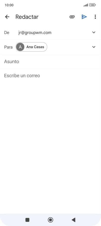 Pulsa Asunto e introduce el asunto deseado.