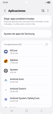 Pulsa la app deseada.