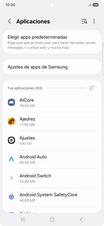 Pulsa la app deseada.