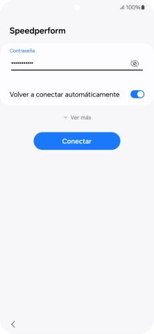 Introduce la contraseña de la red wifi y pulsa Conectar.