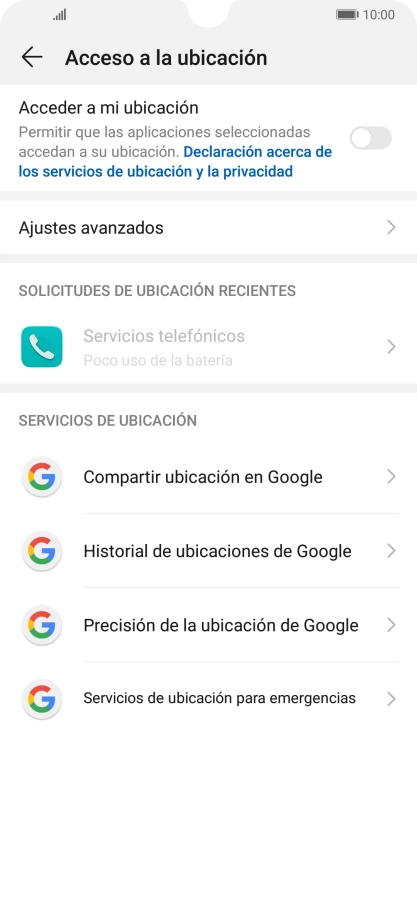 Pulsa el indicador junto a 