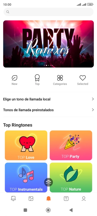 Pulsa Elige un tono de llamada local.