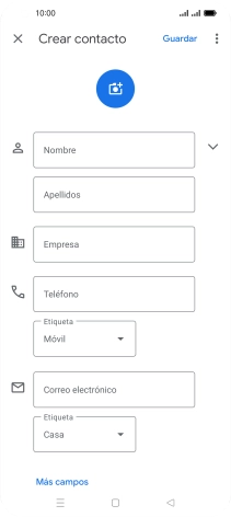 Pulsa Nombre e introduce el nombre deseado.