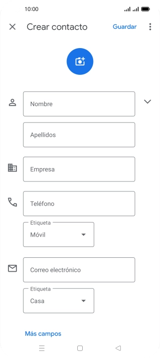 Pulsa Nombre e introduce el nombre deseado.