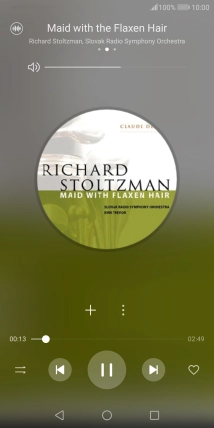 Pulsa la flecha hacia la derecha para ir al archivo de música siguiente.