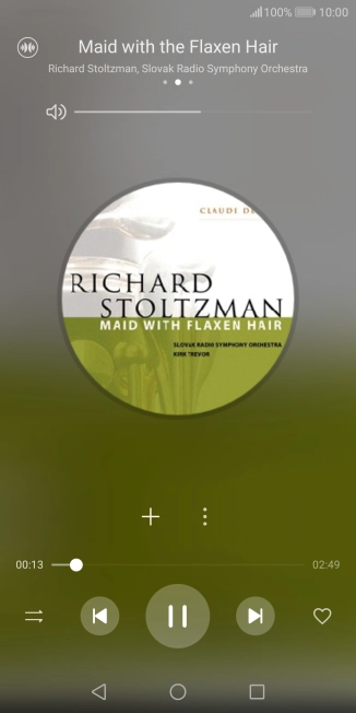 Pulsa la flecha hacia la derecha para ir al archivo de música siguiente.