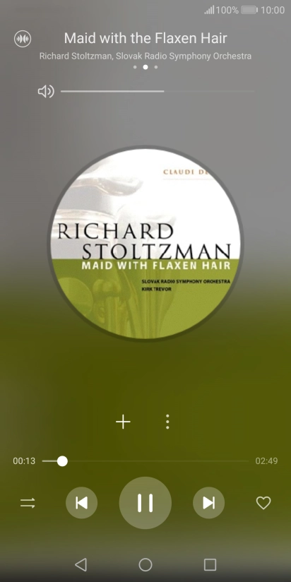 Pulsa la flecha hacia la derecha para ir al archivo de música siguiente.