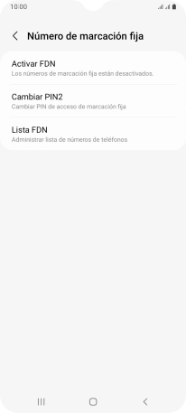 Pulsa Activar FDN.