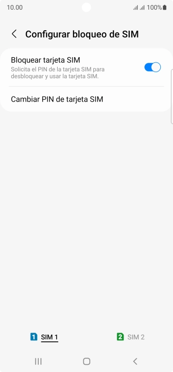 Pulsa la tarjeta SIM deseada.