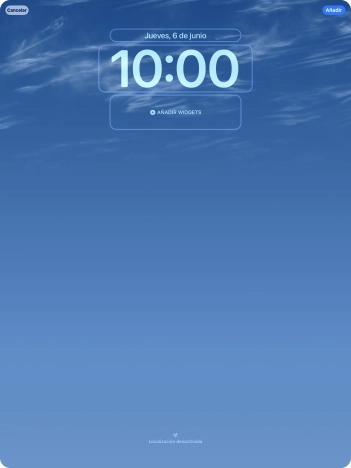 Si deseas personalizar la vista de la fecha en la pantalla de bloqueo, pulsa el widget de la fecha y sigue las indicaciones de la pantalla para seleccionar la vista de widgets deseada.
