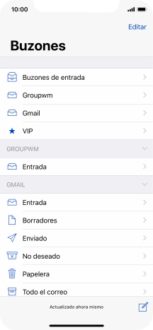 Pulsa la cuenta de correo electrónico deseada.