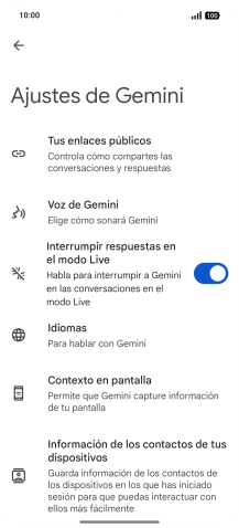Sigue las indicaciones de la pantalla para seleccionar los ajustes deseados.