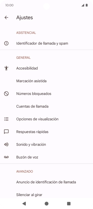 Pulsa Cuentas de llamada.