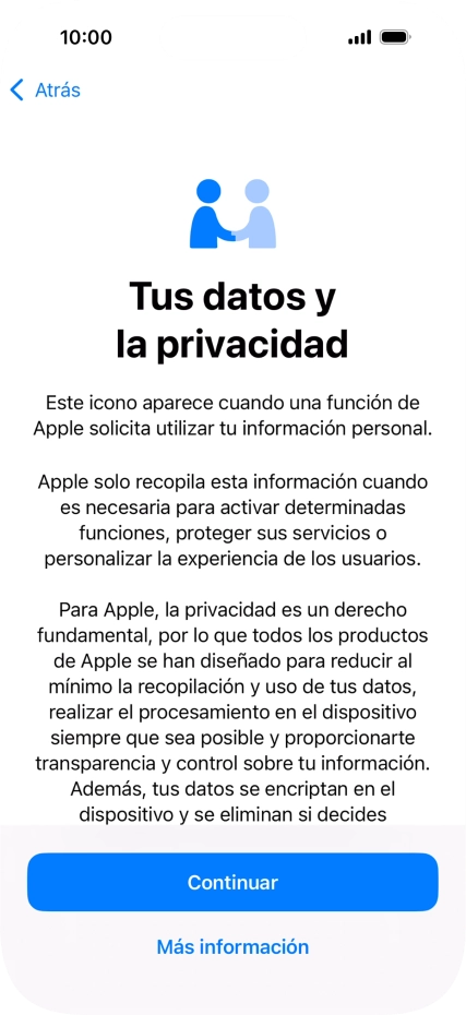 Pulsa Continuar.