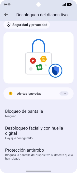 Pulsa Desbloqueo facial y con huella digital.