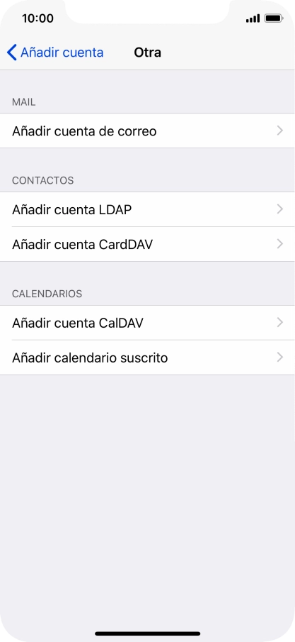 Pulsa Añadir cuenta de correo.