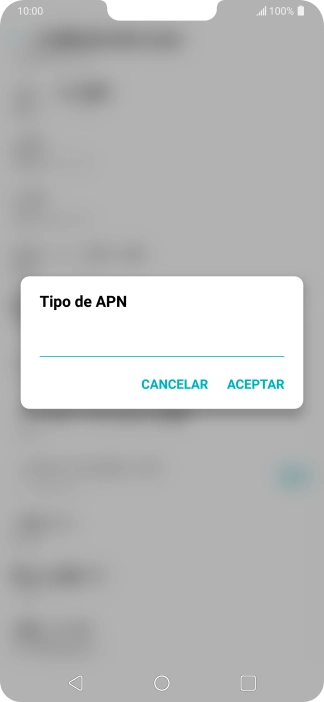 Introduce default y pulsa ACEPTAR.