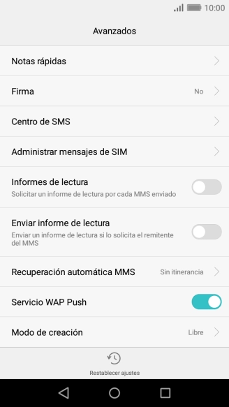Pulsa Centro de SMS.