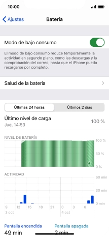 Desliza el dedo hacia arriba desde la parte inferior de la pantalla para terminar y volver a la pantalla de inicio.