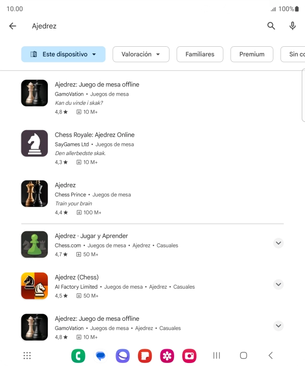 Pulsa la app deseada.