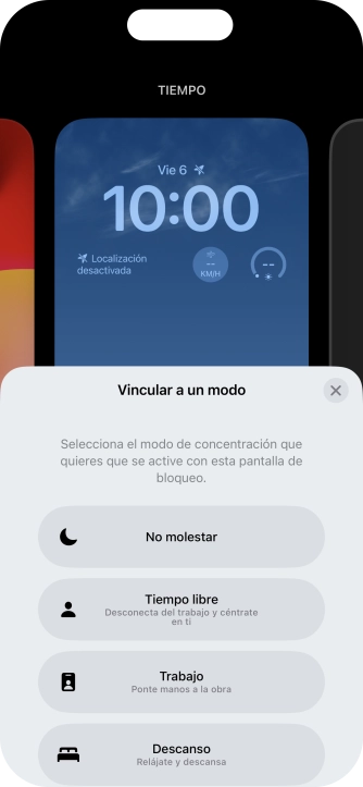 Pulsa un modo de concentración.