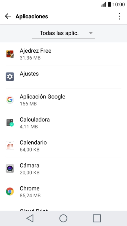Pulsa la app deseada.