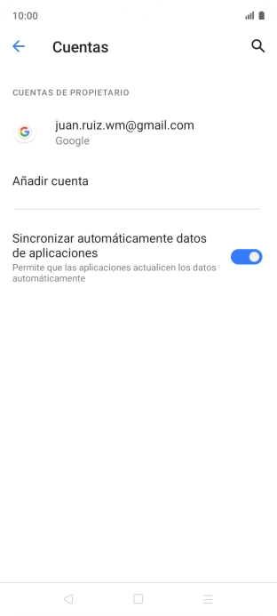 Pulsa Añadir cuenta.