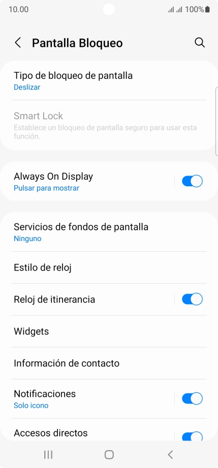 Pulsa Tipo de bloqueo de pantalla.