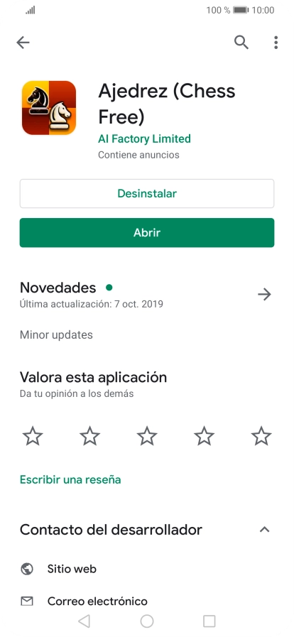 Pulsa Desinstalar.