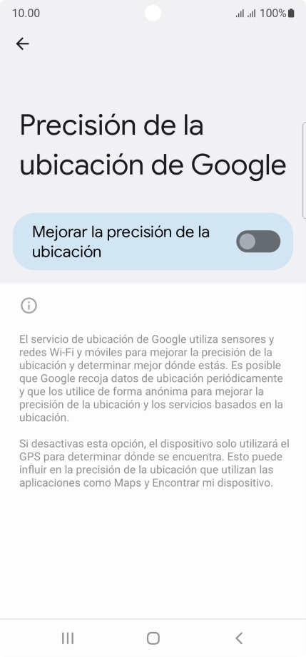 Pulsa el indicador junto a 