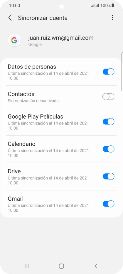 Pulsa el indicador junto a 