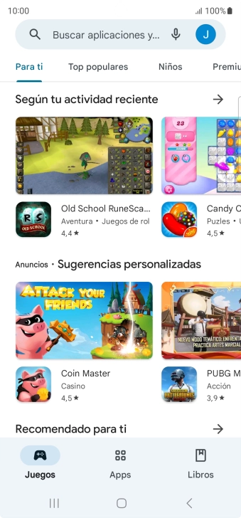 Pulsa el icono de perfil.