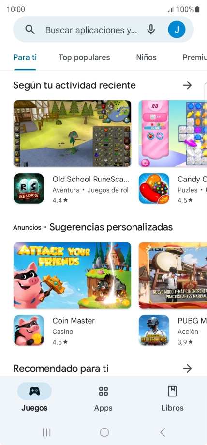 Pulsa el icono de perfil.