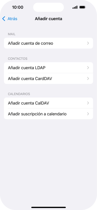 Pulsa Añadir cuenta de correo.