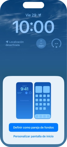 Si deseas utilizar el mismo tema de color en la pantalla de inicio, pulsa Definir como pareja de fondos.