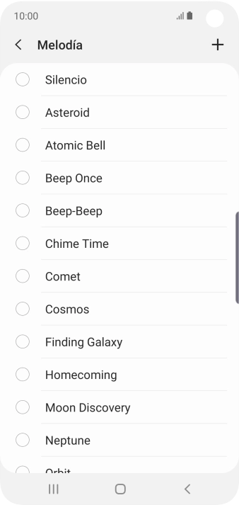 Pulsa el icono de añadir timbre de llamada.