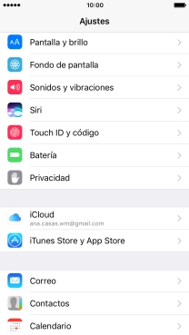 Pulsa Touch ID y código.