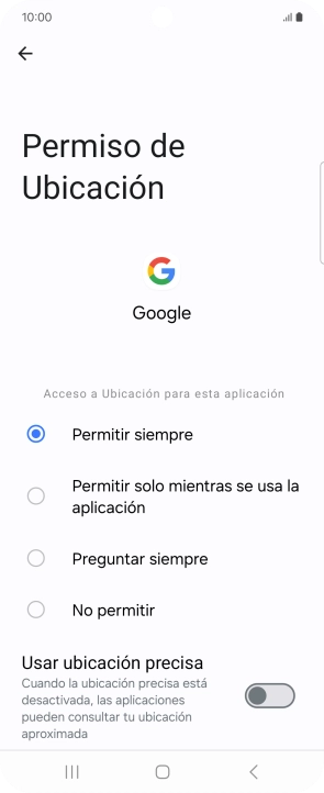 Pulsa el ajuste deseado.