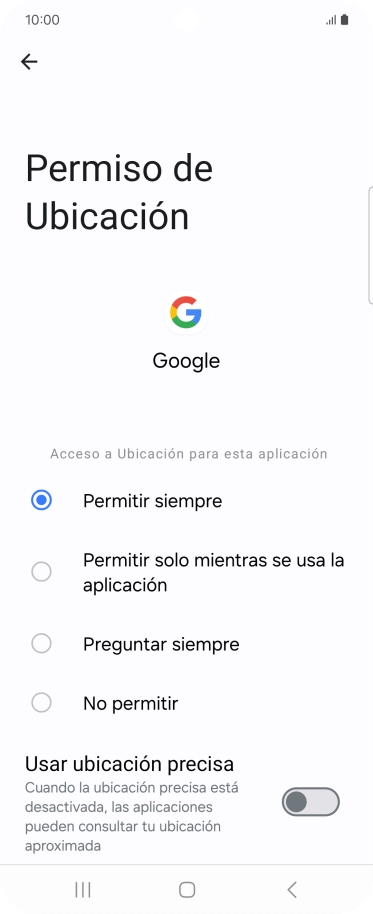Pulsa el ajuste deseado.