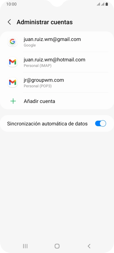 Pulsa el indicador junto a 