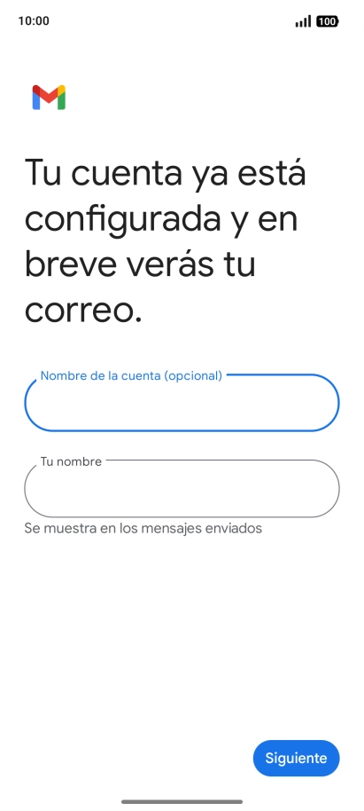 Pulsa Tu nombre e introduce el nombre del remitente.