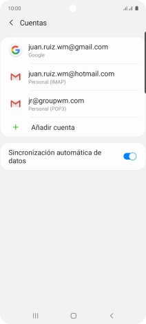 Pulsa el indicador junto a 